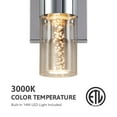thumbnail image 2 of Bestco Acrylic Contemporary Wall Sconce with Integrated LED Light Chrome Finish 3000K Color Temp, 2 of 8