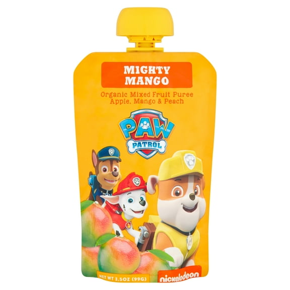 Paw Patrol Mighty Mango Organic Mixed Fruit Puree, 3.5 oz Toddler Snack