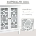 thumbnail image 4 of HOMCOM Sideboard Display Cabinet with 2 Glass Doors Adjustable Shelves, 4 of 9