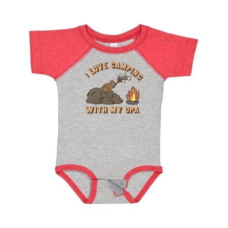 

Inktastic I Love Camping with My Opa Gift Baby Boy or Baby Girl Bodysuit