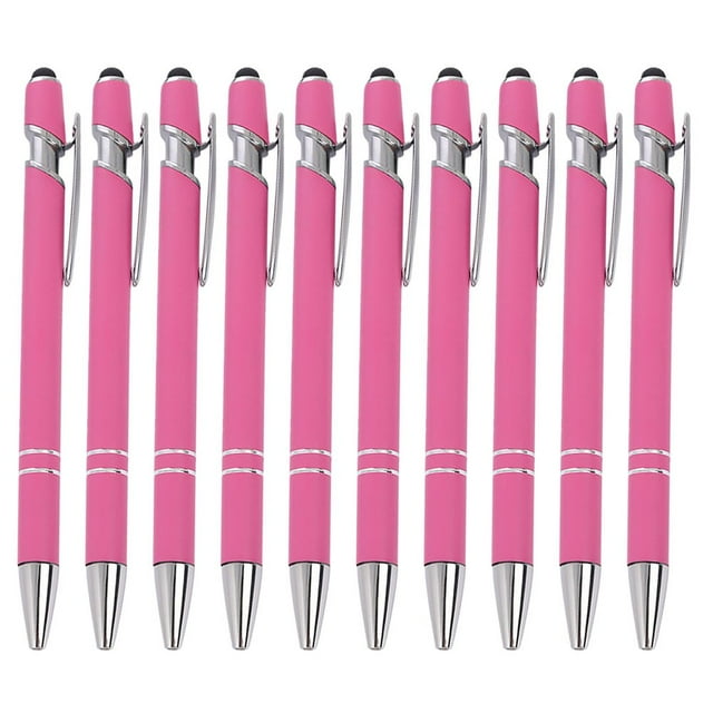 CUITING Ballpoint Pens 5 Pcs Pens Fine Point Smooth Writing Pens Stylus Pens with Screens Touch Stylus Tips Black Ink 1.0 Mm Pens Gift Office Desk Accessories Black Ink Pen for Most De