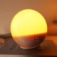 thumbnail image 1 of Reloj despertador con luz de amanecer para dormir pesado, simulaci&oacute;n de amanecer y atardecer, alarmas duales y sonidos naturales, funci&oacute;n de repetici&oacute;n y ayuda para do, 1 of 7