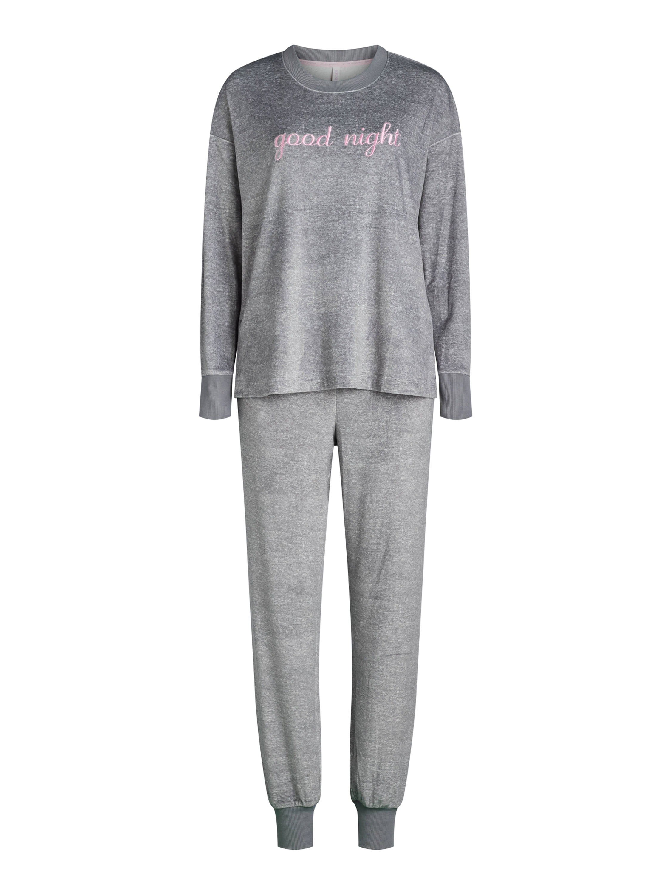 Joyspun Women's Stretch Velour Pajama Set with Socks, 3-Piece