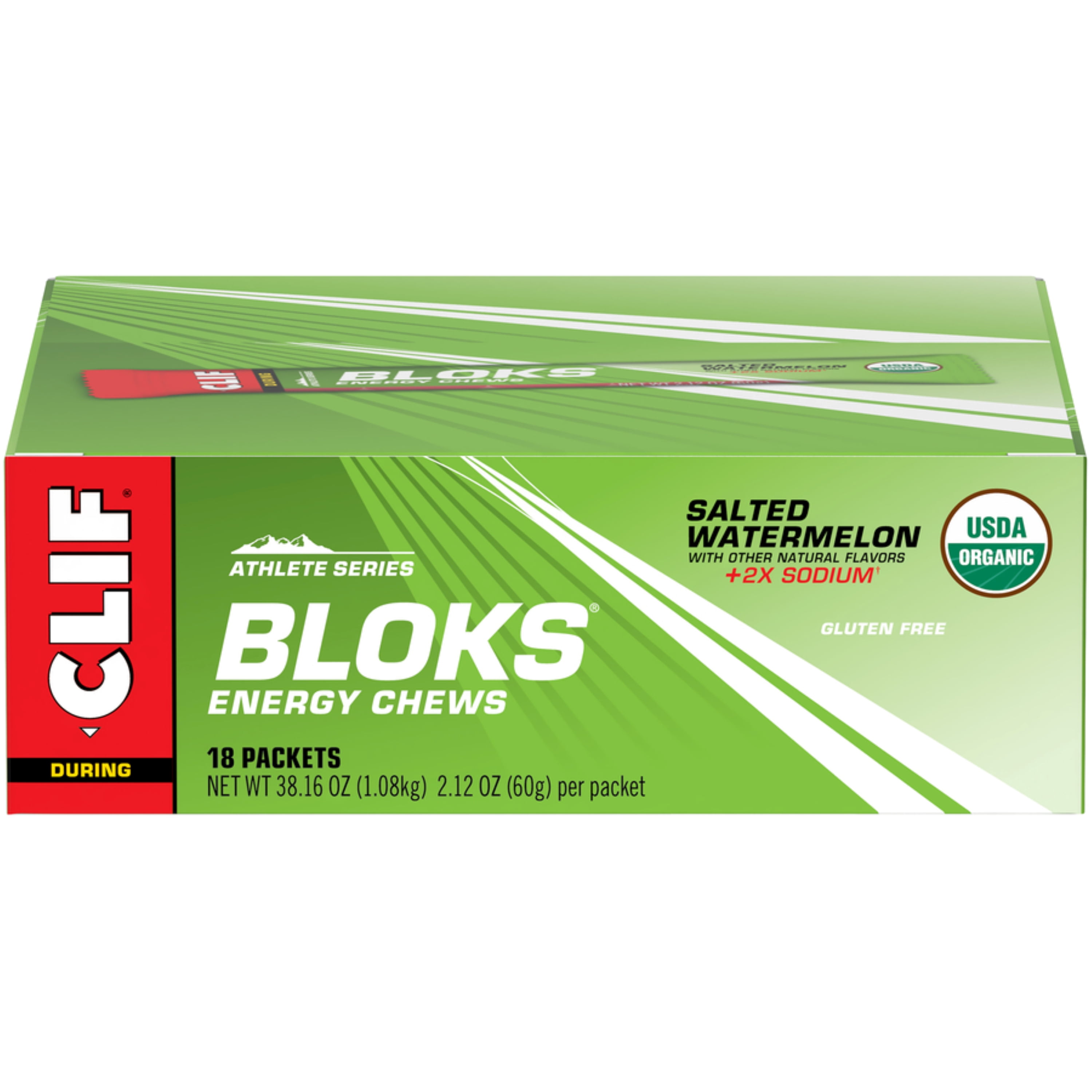 Clif Bloks Energy Chews, Salted Watermelon, 18 Ct, 2.12 oz