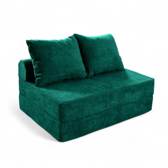 Sofá Cama Matrimonial Plegable + Cojín Espacio Optimizado Green
