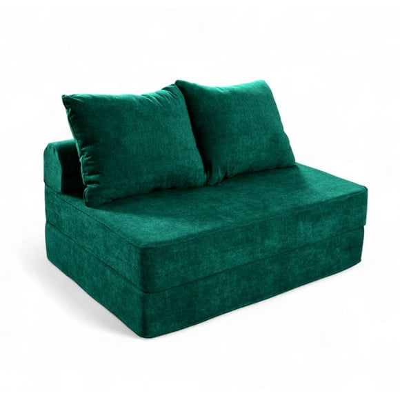 Sofá Cama Matrimonial Plegable + Cojín Espacio Optimizado Green