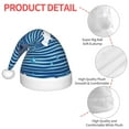 thumbnail image 4 of Rocae Sharks on White Blue Striped for Christmas Hat for Kids Hats Christmas Party Supplies, 4 of 6
