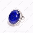 thumbnail image 3 of Lapis Lazuli Ring Blue Lapis Ring Blue Gemstone Ring 925 Sterling Silver Ring for Women Statement Ring, 3 of 4