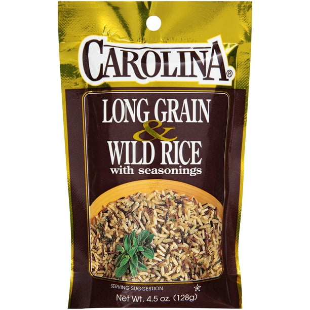 Carolina Long Grain & Wild Rice with Seasoning 4.5 oz Bag