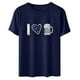thumbnail image 4 of Blusa de mujer Oktoberfest Camiseta de cuello redondo Estampado de verano Jersey de manga corta Camiseta de mujer para hombre Tops Camisa Pompotops  hfajkhk136134, 4 of 5