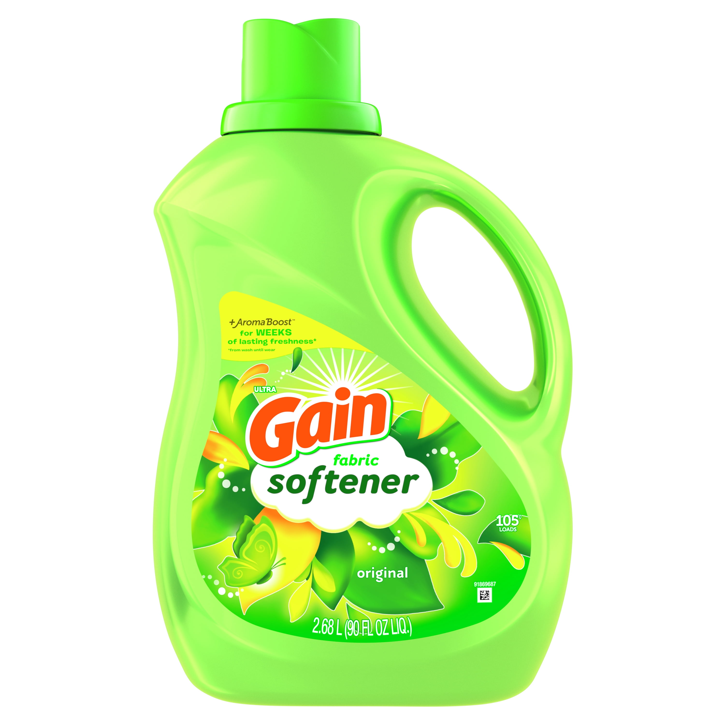 Gain Original, 105 Loads Liquid Fabric Softener, 90 fl oz