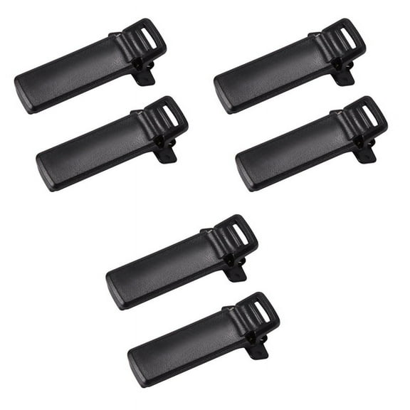 6Pcs Walkie Talkie Spare Part Back Belt Clip for 2-Way Radio UV5R for Intercom UV5R / 5RA / 5R / 5RB