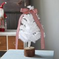 thumbnail image 4 of Elegant Mini Artificial Christmas Tree, White Christmas Decoration With Lifelike Branches And Sturdy Metal Stand For Home Party, Diy Crafts, 26s, 4 of 5