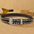 thumbnail image 4 of Cheers.US Women Fashion Leopard Rhinestone Inlaid Waist Belt Soft Faux Leather Female Strap Belt Buckle Waistband for Ladies Jeans Pants, 4 of 7