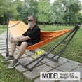 thumbnail image 6 of Tranquillo 600lb Capacity 2 Persons 2 Hammocks Included/Foldable Portable Hammocks with Stand, Tree Straps, Carry Bags for Garden Camping, Yellow, 6 of 8