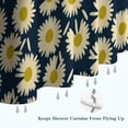 thumbnail image 6 of Darkblue Daisy Flower Yellow Centers Pattern Shower Curtain 36"x72" ,Bathroom Decorative Shower Curtains Set with 12 Hooks,Modern Waterproof Washable Shower Curtain, 6 of 6