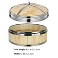thumbnail image 3 of Shisuyan 1pc Chinese Bamboo Steamer Kitchen Food Steamer with Lid Cooking Tools, 3 of 9