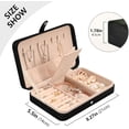 thumbnail image 5 of SKYSONIC Mountain Travel Jewelry Box PU Leather Jewelry Organizer Ideal Gift for Women Girls, Portable Mini Jewelry Travel Case for Earrings Rings Necklaces Bracelets, 5 of 7
