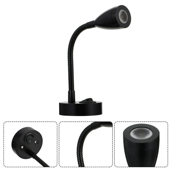 HONMEET Black Aluminum Yacht Reading Light for RV, Practical and Stylish LED Boat Lamp for Marine and Outdoor Use