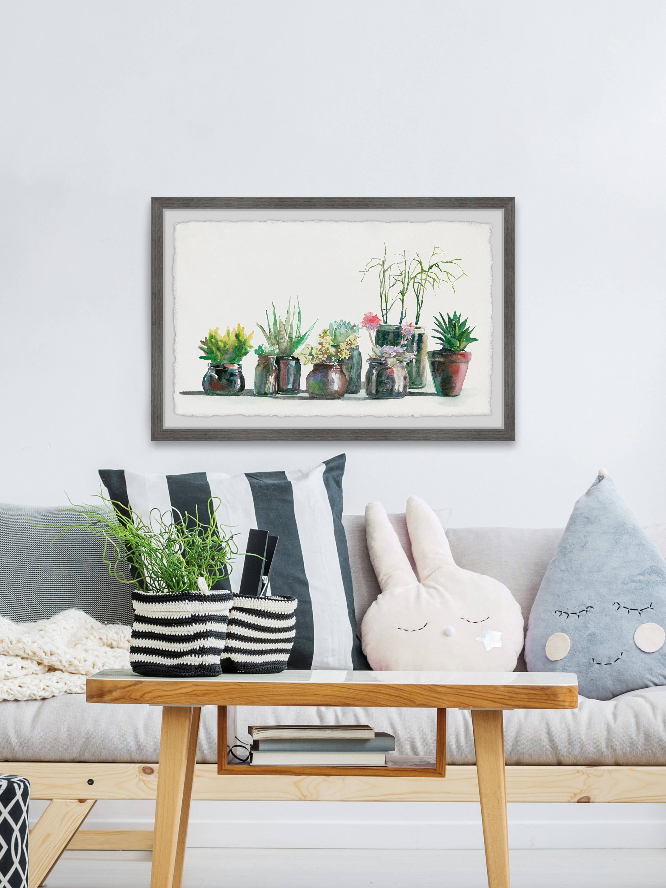 Marmont Hill Garden Jars Framed Wall Art