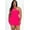 Fuchsia, variant on Saronite Solid Ribbed One Shoulder Cutout Front Casual Seamless Mini Bodycon Dress, Yellow (Women's Plus)