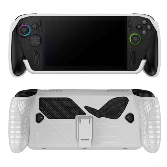 Protective Cover Case with Foldable Stand for ROG Ally-X and for Xbox Series X Console, Shockproof and Scratch-Resistant Gaming Shell(White)