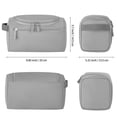 thumbnail image 5 of （grey）Large Travel Makeup Bag for Women, Solid color Cosmetic Bag, Coquette Aesthetic waterproof Toiletry Organizer Bag, 5 of 5
