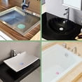 thumbnail image 4 of 5 Packs Sink Stopper Silicone Bathtub Stopper,Kitchen Sink Drain Strainer,Bathroom Drain Plug Drain Stopper,Shower Drain Sink Cover with Hair Strainer, Laundry Sink Drain Stopper (5 colors), 4 of 6