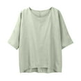 thumbnail image 2 of BILIKEYU Loose Button Solid Color Sleeve Casual Women's Shirt, Women'S Tops, Lightweight Button Down Shirt Women, Women'S Clothing, 2 of 6