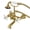 Brushed Brass, variant on Kingston Brass AE559T7 Aqua Vintage 7-Inch Wall Mount Tub Faucet with Hand Shower, Brushed Brass