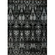Ladole Rugs Geometric Contemporary Style Inspiration Collection Innovative Soft Polypropylene Area Rug Carpet in Black, 8x11 (7'10" x 10'5", 240cm x 320cm)