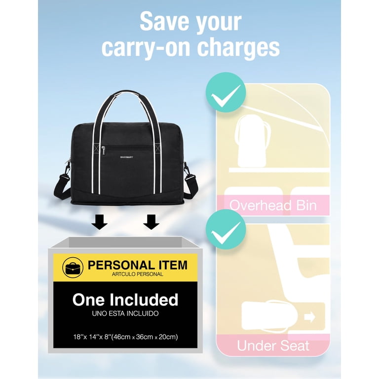 Bagsmart Expandable Travel Duffel Bag, Airline Carry-On photo 6