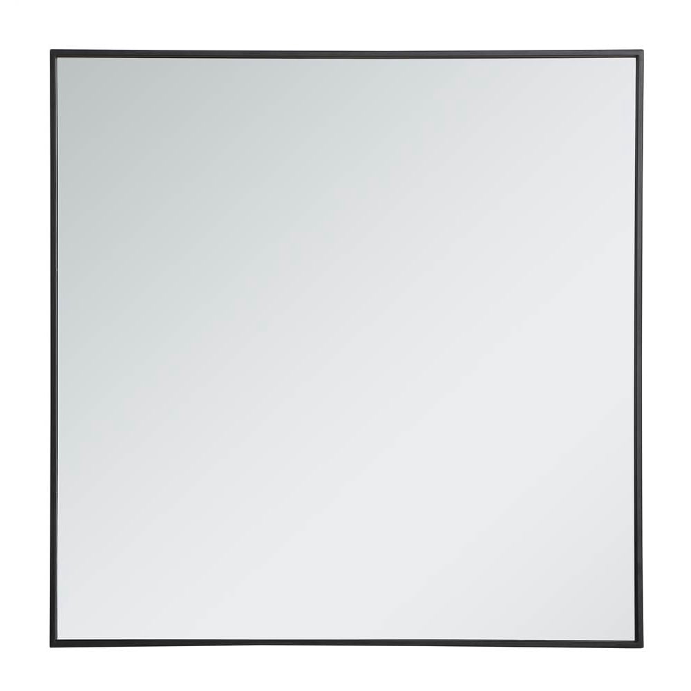 Square Mirror in Black