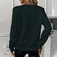 thumbnail image 5 of Women's Textured Half Zip Pullover Tops Casual Long Sleeve 1/4 Zip Cable Knit Sweatshirts Fall Fashion Outfits Clothes, 5 of 5