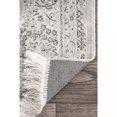 thumbnail image 4 of nuLOOM Tapis Vintage Médaillon à Franges Argenté 4 Pieds x 6 Pieds, 4 of 4