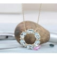 thumbnail image 5 of Aquamarine Necklace 14K Solid Gold Handmade Minimalist Necklace., 5 of 8