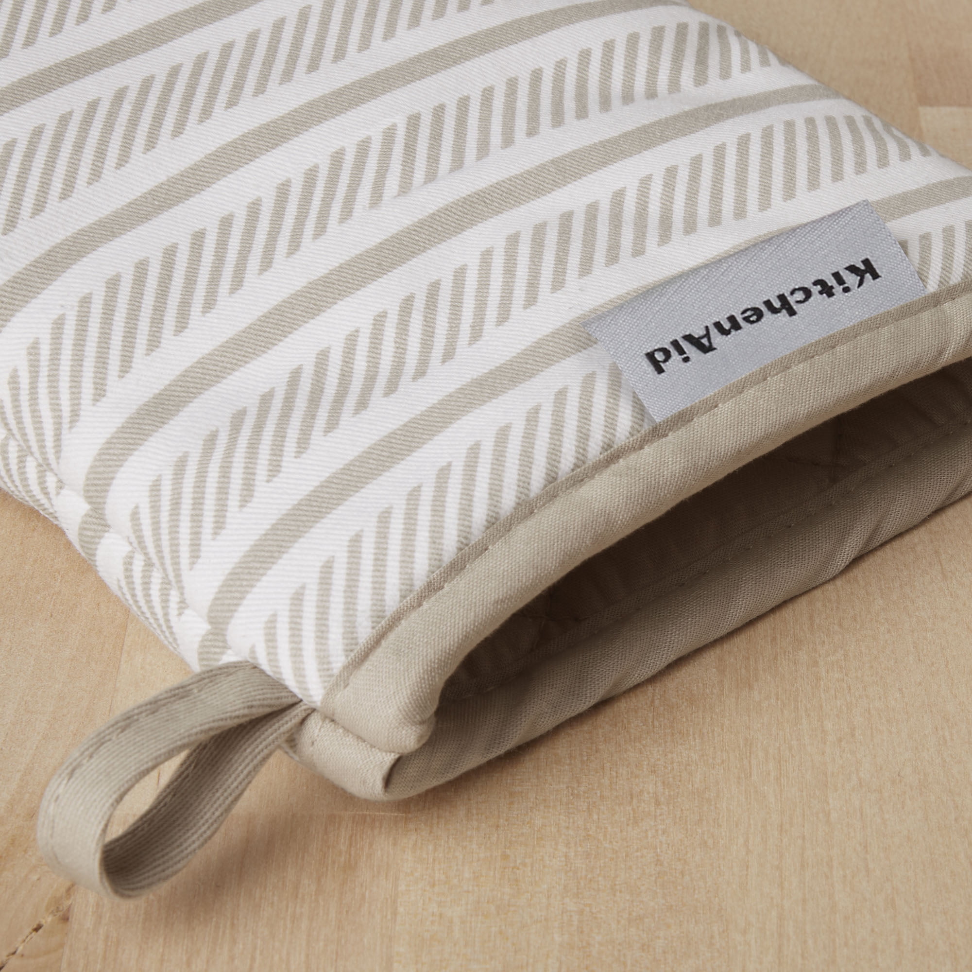 KitchenAid Albany Mini Oven Mitt 2-Pack Set, Milkshake Tan, 5.5"x8"