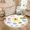 Color 4, variant on Washable Non Slip 4ft Round Rug, Pink Tulips Berries Seamless Pastel Colors Circle Area Rugs with Tassels Carpet for Nursery Bedroom Living Room Playroom Tent Rug