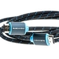 thumbnail image 4 of BlueDiamond Braided HDMI 4K Cable - Ultra HD, 18Gbps, Dynamic HDR, HDMI 2.0, 4@60Hz, Male to Male - Black and Blue, 4 of 5