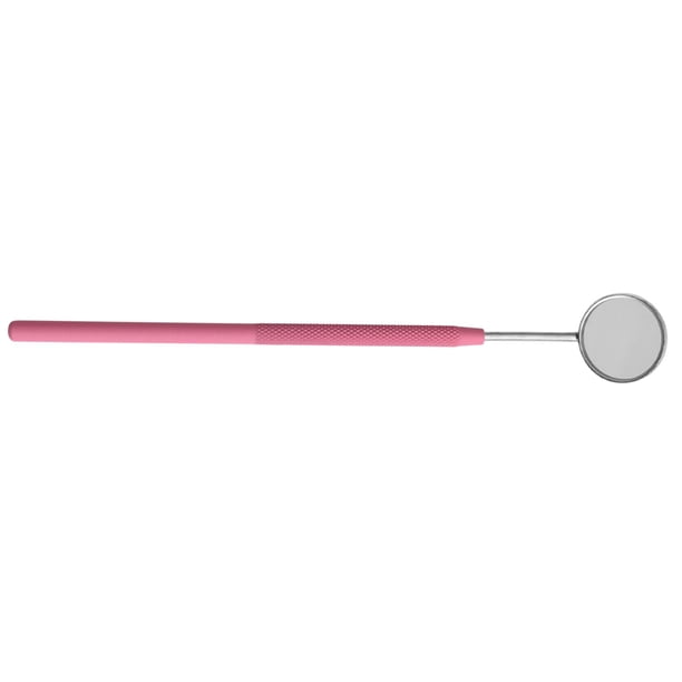 Espejo bucal Herramientas Accesorios Estomatoscopio portátil reutilizable de acero inoxidable Rosa roja