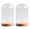 7x12cm, variant on Pack of 2 Miniature Glass Cloche Dome with Cork Base for Decorative Display and Dustproof Terrariums Glass Bells Jar