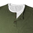 thumbnail image 7 of CHENHANN Shirt for Men Short Sleeve Waffle Button Down Crew Neck Henley Shirts Lightweight Green T Shirts with Button Mens Clothing, 7 of 7