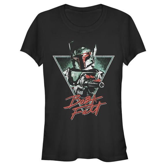 Junior's Star Wars Artistic Boba Fett Graphic Tee Black Medium