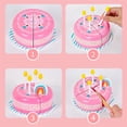 thumbnail image 4 of Pastel de cumpleaños ,Jugar Pastel de cumpleaños Regalo para Jugar Juguete de comida,Pastel de cumpleaños de madera con comida para jugar con velas,Juguete de pastel CUTICAT Pastel de cumpleaños de corte, 4 of 8