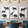 thumbnail image 2 of Ornamental Safari Animals I - Framed Premium Gallery Wrapped Canvas L Frame 3 Piece Set - Ready to Hang, 2 of 9