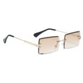 thumbnail image 4 of De Sol Sin Montura Rectangular Elegante 3x Sombras De Lentes Teñidas Sunnimix gafas de sol cuadradas sin montura, 4 of 8