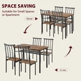 thumbnail image 7 of Dining Table Set for 4, Kitchen Table and Chairs for 4 with Wine Rack, Dining Room Table Set with 4 Chairs, Rectangular Kitchen Table Set for Small Space, Apartment, Rustic Brown, 7 of 7