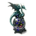 thumbnail image 6 of Ain’t It Nice Dragon Statue On Light Up LED Orb Cycling Through Many Vibrant Colors Collectible Dragon Figurine Fantasy Décor, Turquoise 4(L) X 4(W) X 8(H) inches (Batteries Included), 6 of 6