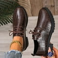 thumbnail image 4 of Miluxas Women's Vintage Shoe Lace up Leather Low Heel Brogues British style Shoe for Girls Ladies Women Brown 6.5(38), 4 of 8