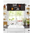 thumbnail image 6 of Fall Valances for Windows, Is In The Air Farmhouse Maple Leaf Wood Grain Rod Pocket Short Window Valance Curtains Holiday Window Treatment for Kitchen Living Room Bathroom, 60"x18", 6 of 6